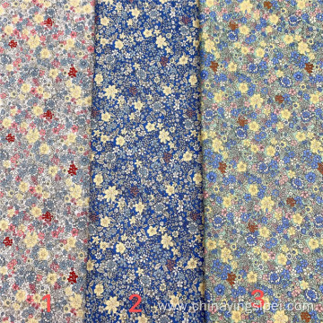 Stock Lot Plain Custom Floral Digital Printed CottonTextile Fabric